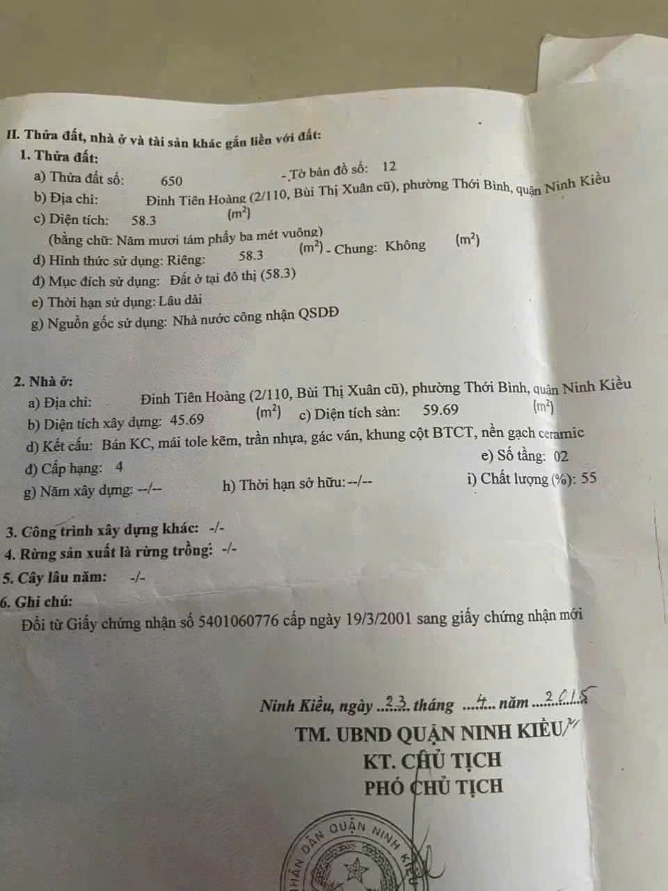 Bán nền mặt tiền Đinh Tiên Hoàng, phường Ninh Kiều, Cần Thơ Bán nền mặt tiền Đinh Tiên Hoàng, phường Ninh Kiều, Cần Thơ